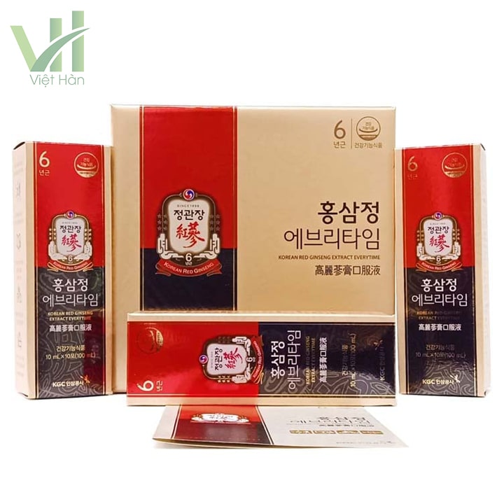 <em>Bao quát hộp sản phẩm nước hồng sâm Hàn Quốc KGC 30 gói</em>