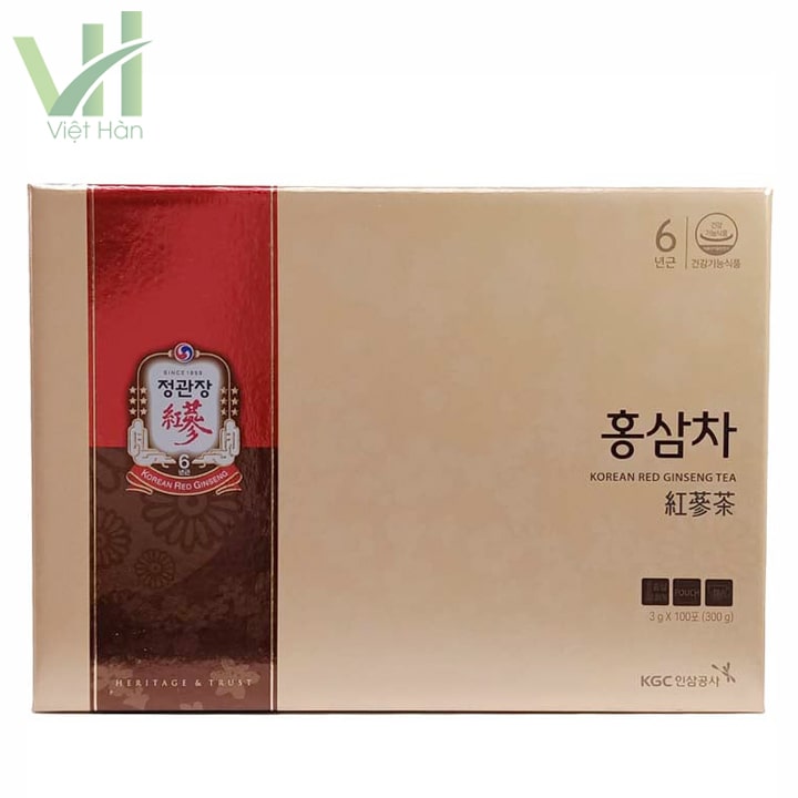 Măt trước sản phẩm trà hồng sâm KGC Cheong Kwan Chang 100 gói