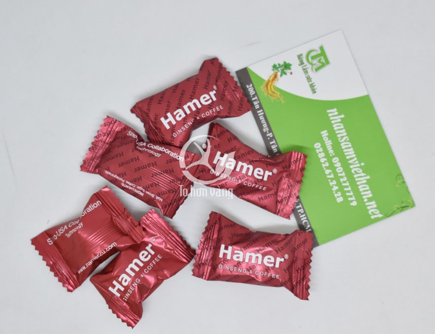 Kẹo sâm Hamer được bán lẽ từng viên để dễ dàng cho người sử dụng