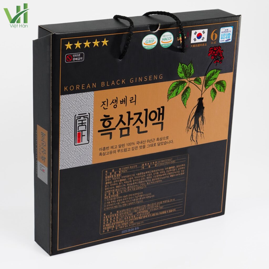 Hình ảnh: Góc hộp nước hắc sâm Daesan Hàn Quốc hộp 30 gói x 70ml