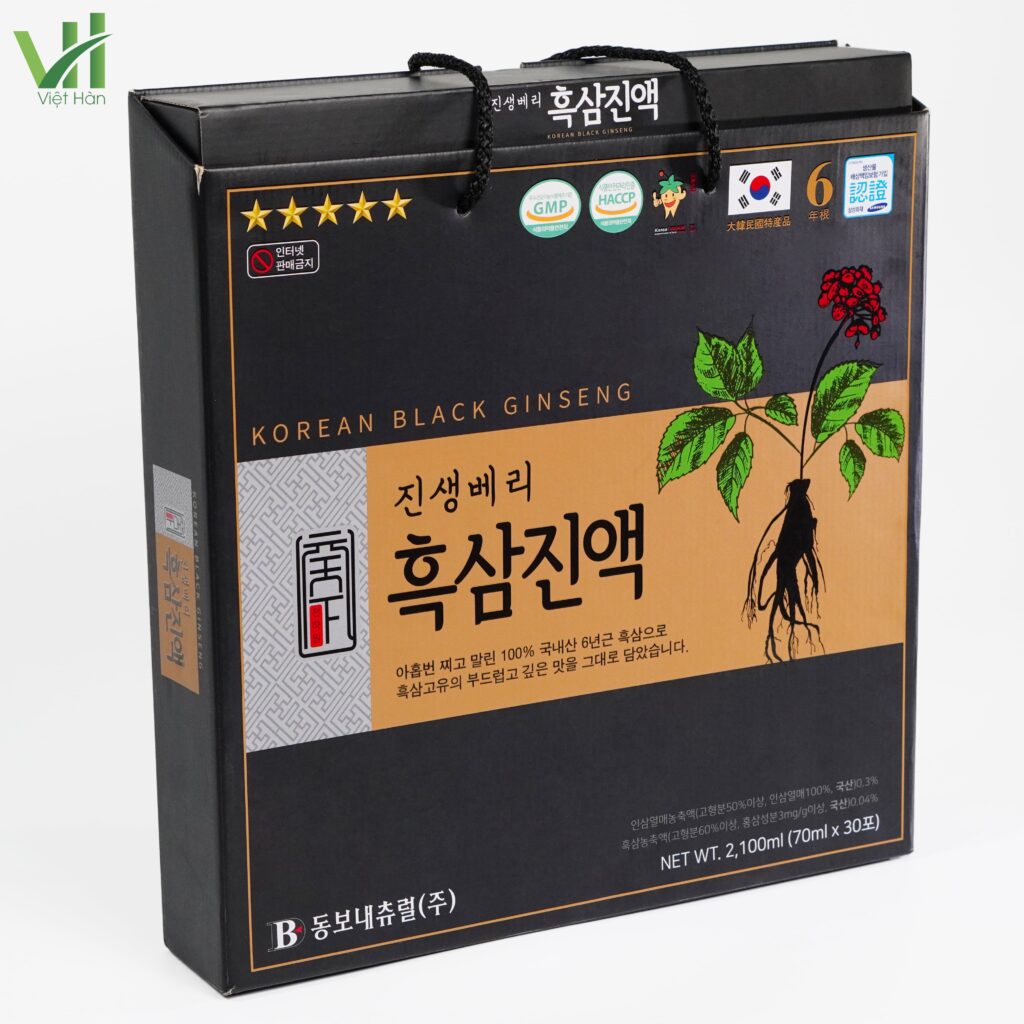 Hình ảnh: Góc hộp nước hắc sâm Daesan Hàn Quốc hộp 30 gói x 70ml