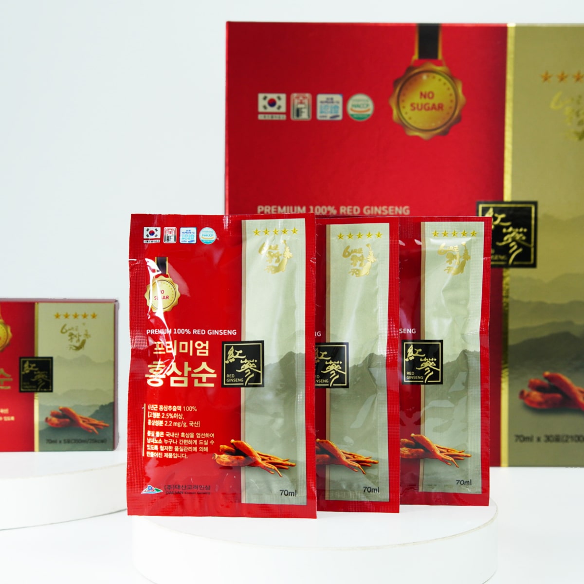 Hình ảnh: Gói sản phẩm nước Hồng Sâm Daesan Không Đường 70ml x 30 gói